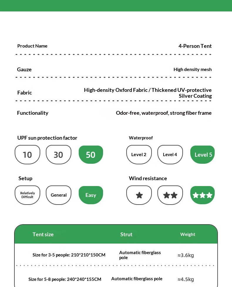 5-8 Person Instant Pop-Up Tent 00438767de0449588379b42400d64826