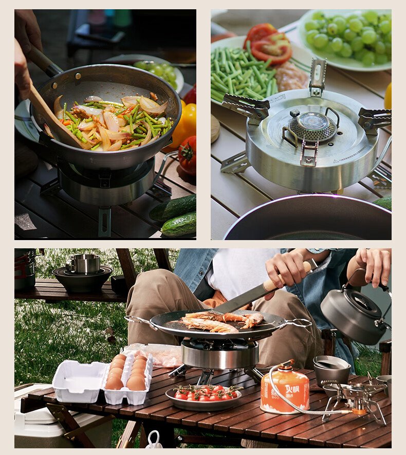 Portable Fierce Fire Windproof Three-Head Camping Stove 24ca18da33e407f9