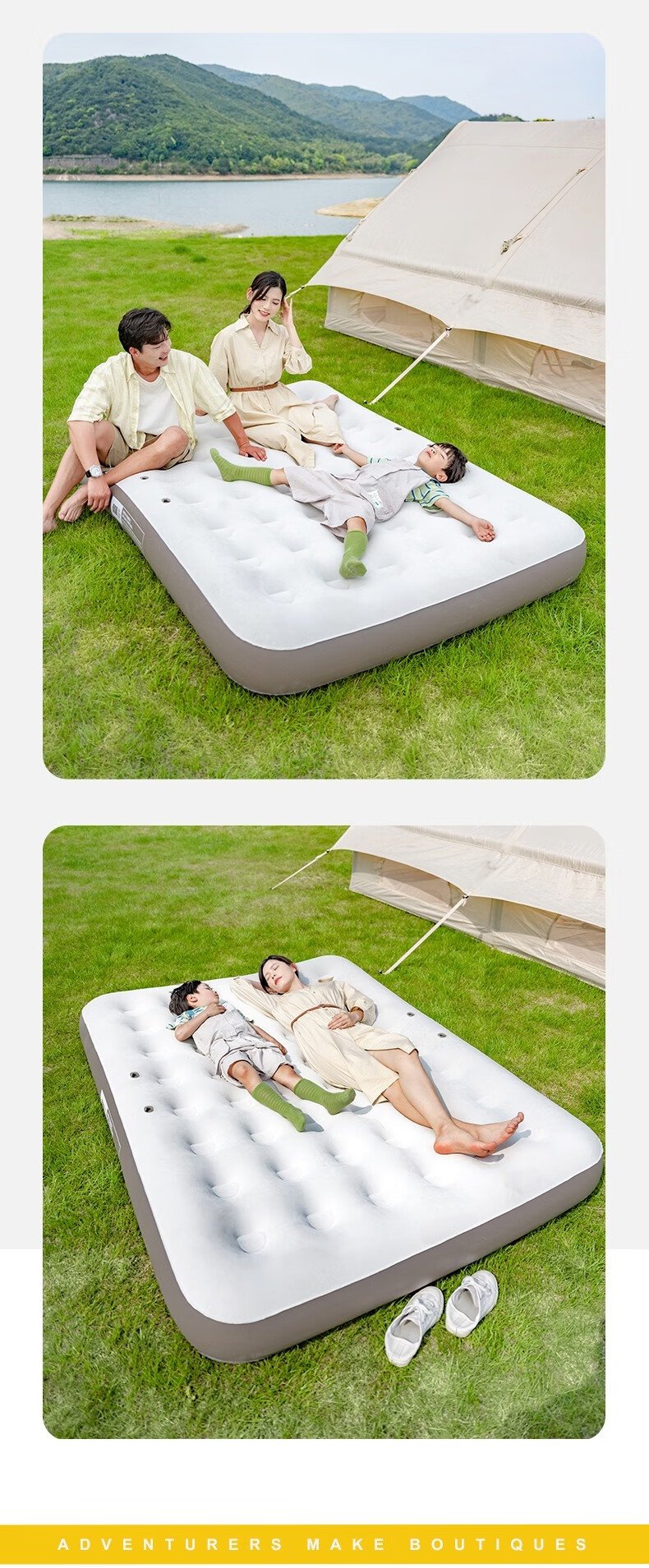 Double Automatic Inflatable Air Mattress 27054a5ecc8247008a6fb42200f92320