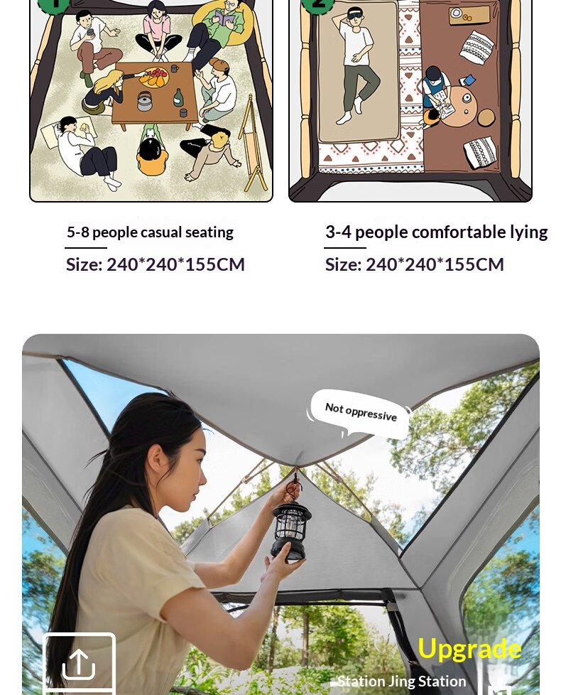 5-8 Person Instant Pop-Up Tent 5a3f9253a0a140ef8179b42400d607cc