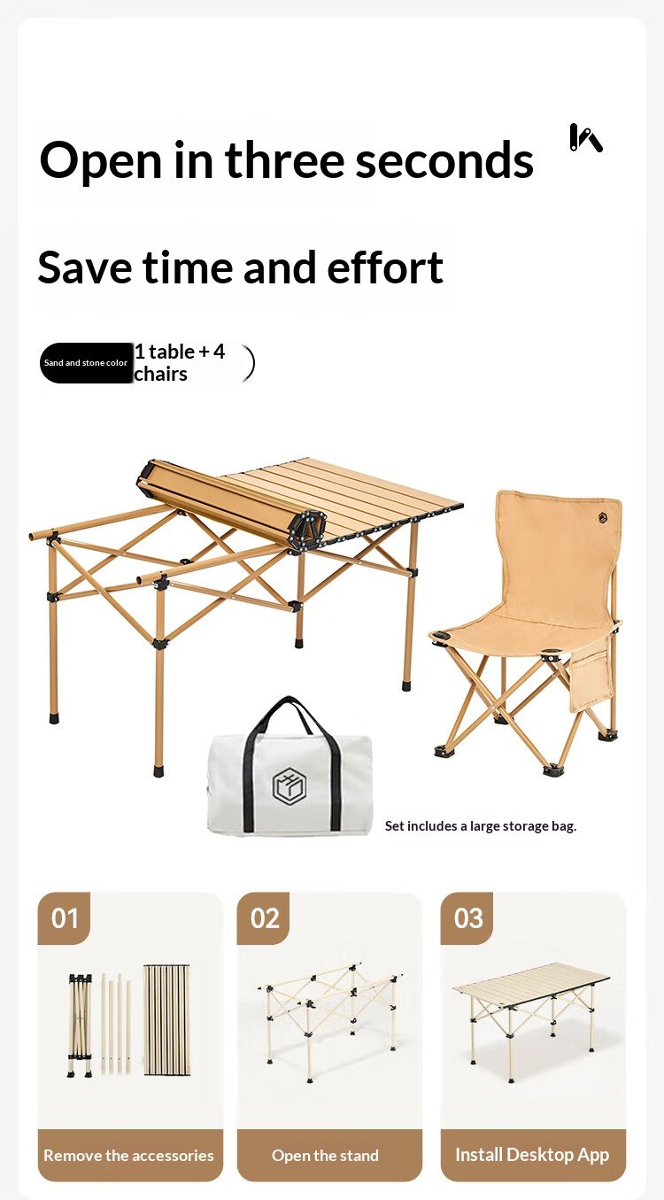 Outdoor Folding Table and Chairs Set C282ab2c79d344588d1bb42400cfc776