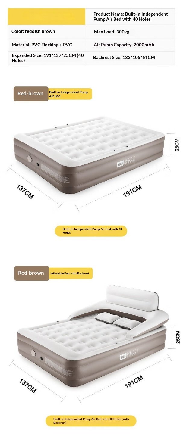 Double Automatic Inflatable Air Mattress Cd736aa4ccd94e829530b42200f93f86