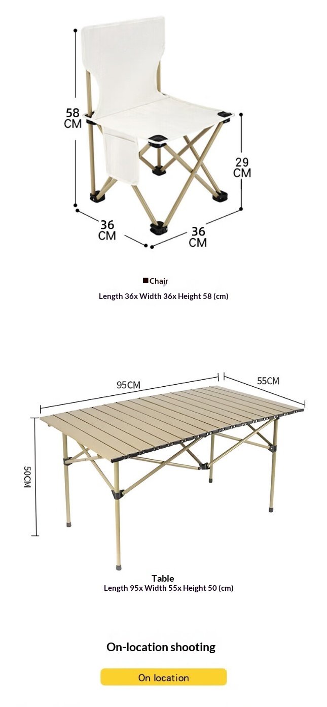 Camping Egg Roll Table and Chairs D3141b2d9b794ffb8fb7b42400d290d8